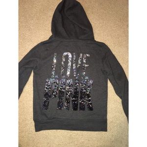 VS PINK sequin zip up hoodie✨